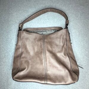 Realer Hobo Shoulder Bag Bronze Metallic Vegan Leather Large Slouchy Tote